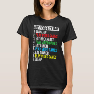 Camiseta Mis Videojuegos del Día Perfecto Gamer Genial