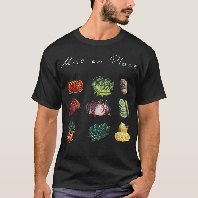 Camiseta Mise En Place Culinary Vegetable Kitchen Cooking L (Anverso)