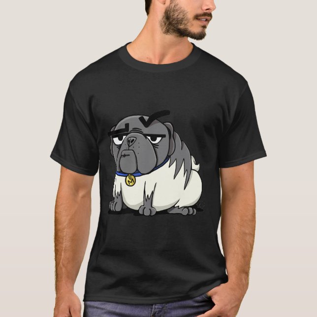 Camiseta Miserable Señor Max el Pug Clásico  876 (Anverso)