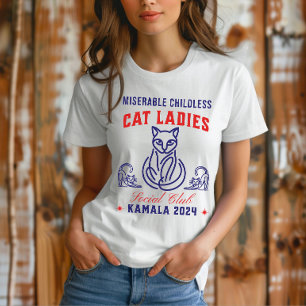 Camiseta Miserables damas de gato sin hijos para Kamala 202