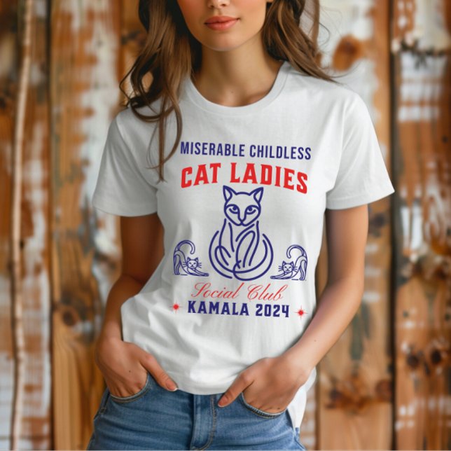 Camiseta Miserables damas de gato sin hijos para Kamala 202 (Subido por el creador)