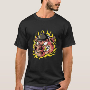 Camiseta Misericordioso y espeluznante casco de cara de cer