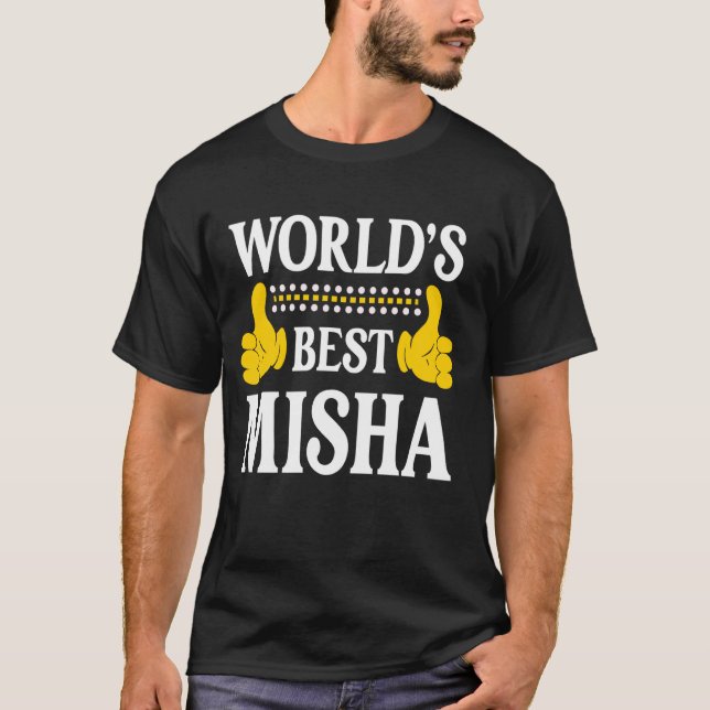 Camiseta Misha Nombre personal Gracioso Nombre del Mejor Mu (Anverso)