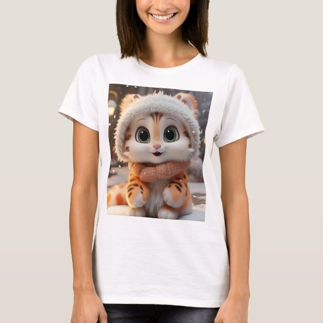 Camiseta Misha - Un flamante leopardo de las nieves (Anverso)