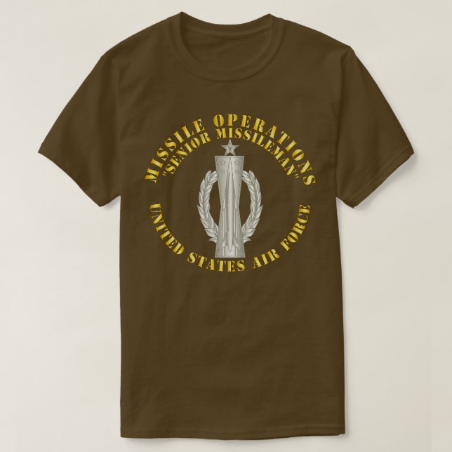 Camiseta Misil de operaciones de misiles de la USAF (Diseño del anverso)