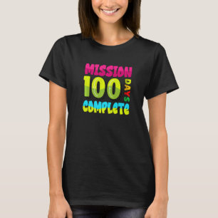 Camiseta Misión 100 Días De Escuela Completada Estudiante