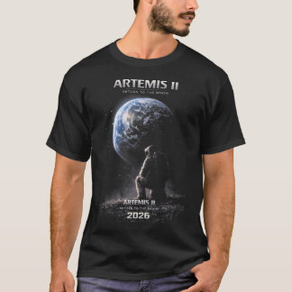 Camiseta Misión a la Luna Artemis 2026 Lanzamiento del Cohe
