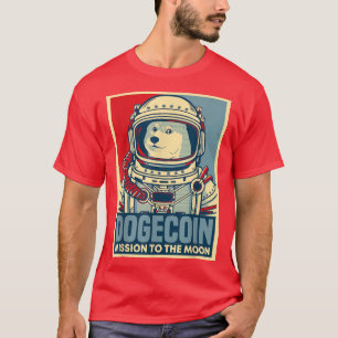 Camiseta Misión A La Luna Dogecoin Astronauta Esperanza