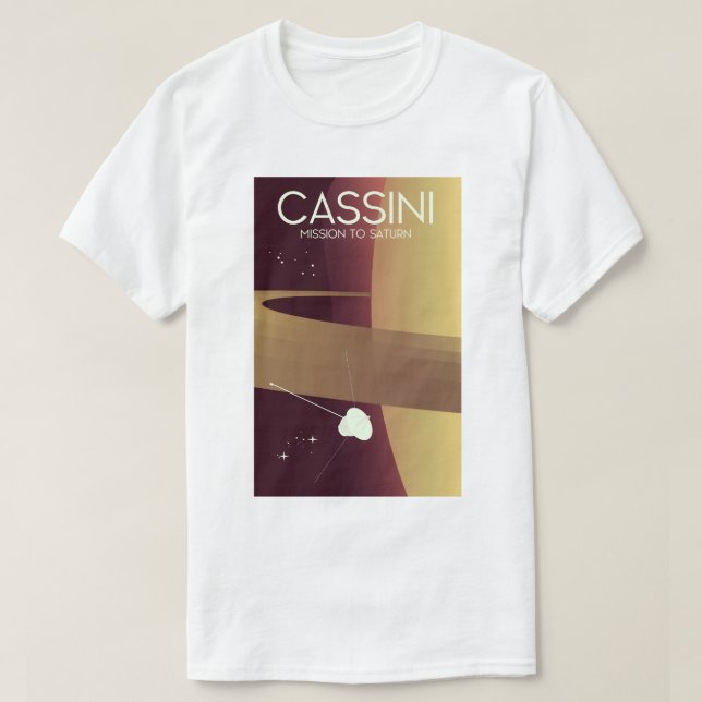 Camiseta Misión Cassini a Saturno (Diseño del anverso)