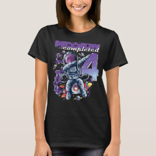 Camiseta Misión cumplida 4º Chica de cumpleaños 4 años 20