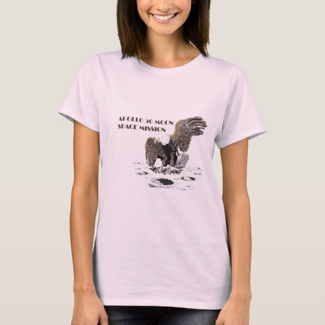 Camiseta Misión de Apolo - luna. 1969-2019. (Anverso)