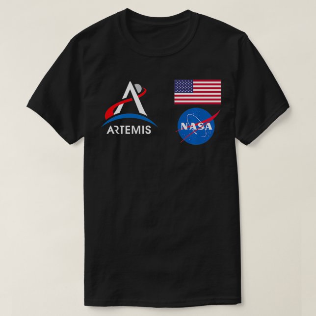 Camiseta Misión de Artemis 1 Frente de Parche de Astronauta (Diseño del anverso)