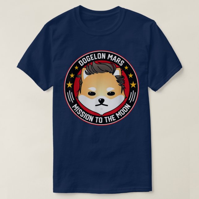 Camiseta Misión De Dogelon Mars Al Meme De Cripto De La Lun (Diseño del anverso)