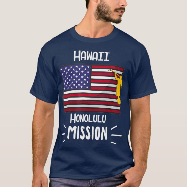 Camiseta Misión de Hawaii Honolulu Mormon LDS Misionero (Anverso)