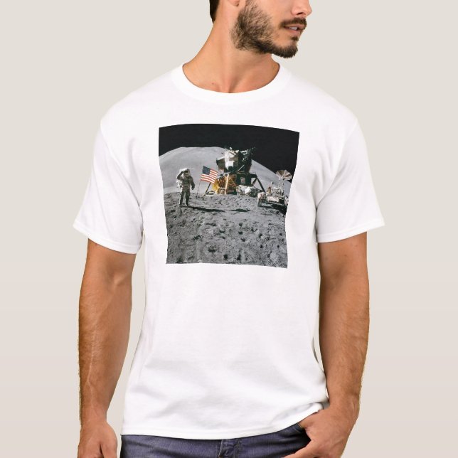 Camiseta Misión de la luna del astronauta y de Apolo de la (Anverso)