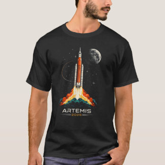 Camiseta Misión de lanzamiento del cohete espacial Artemis 