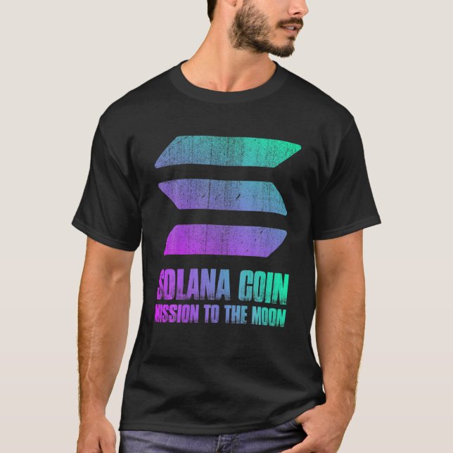 Camiseta Misión De Moneda Solana A La Cripta De Cripto De T (Anverso)