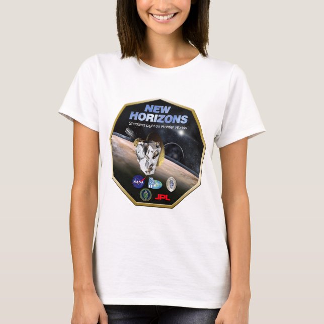 Camiseta ¡Misión de New Horizons en Plutón! (Anverso)