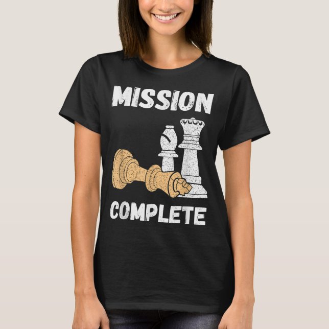 Camiseta Misión de piezas de ajedrez - Abuelo maestro de aj (Anverso)