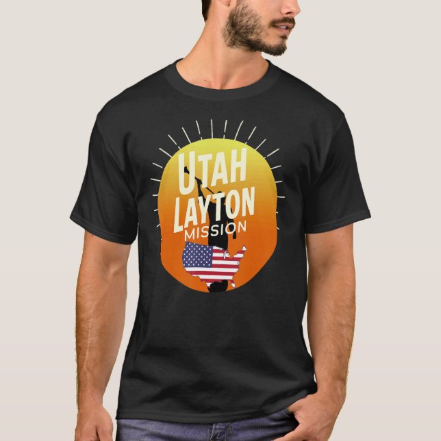 Camiseta Misión de Utah Layton Mormon LDS Misionero CTR (Anverso)
