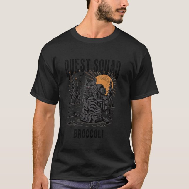 Camiseta Misión del Equipo Brócoli gato (Anverso)