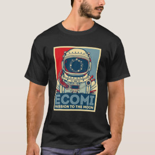 Camiseta Misión Ecomi Al Astronauta De La Luna OMI Crypto