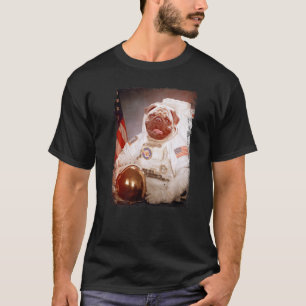 Camiseta Misión Espacial Lunar Astronauta Pug Animal Astron