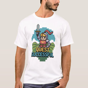 Camiseta Misión Exitosa Motivación de 8 Bits
