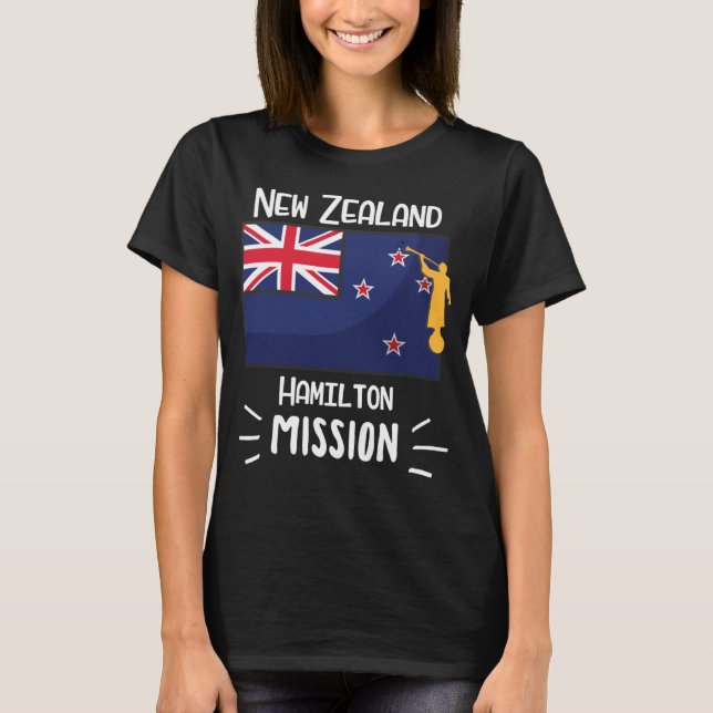 Camiseta Misión Hamilton Mormon LDS de Nueva Zelandia (Anverso)