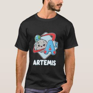 Camiseta Misión lunar de la NASA Artemis II Kawaii adorable