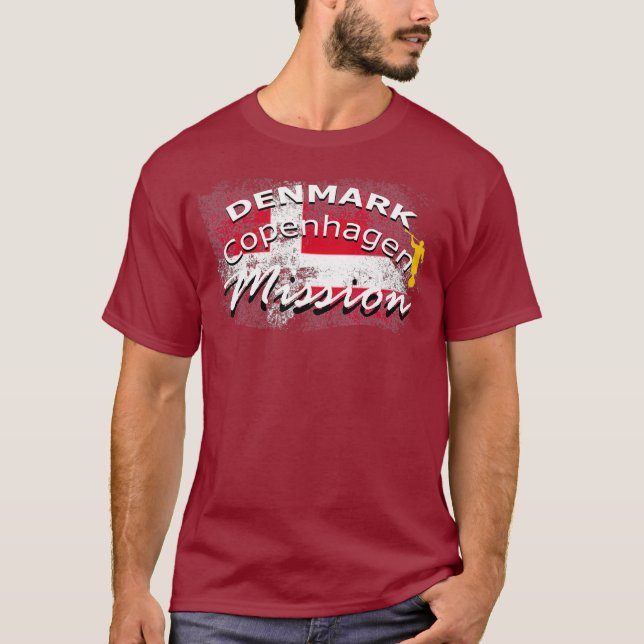 Camiseta Misión Mormon LDS de Dinamarca (Anverso)
