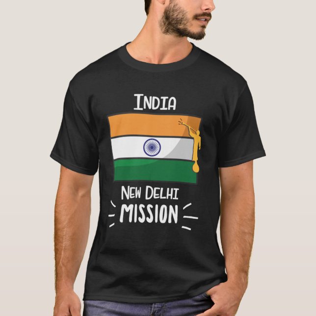 Camiseta Misión Mormon LDS de India en Nueva Delhi (Anverso)