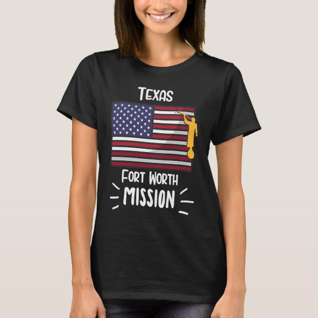 Camiseta Misión Mormon LDS de Texas Fort Worth (Anverso)