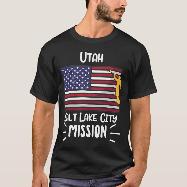 Camiseta Misión Mormon LDS de Utah Salt Lake City (Anverso)