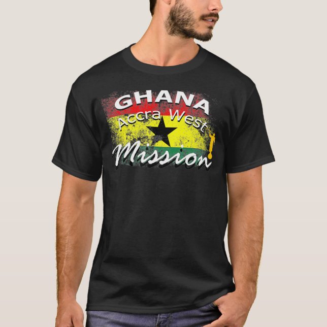 Camiseta Misión Mormon LDS Occidental en Ghana Accra (Anverso)