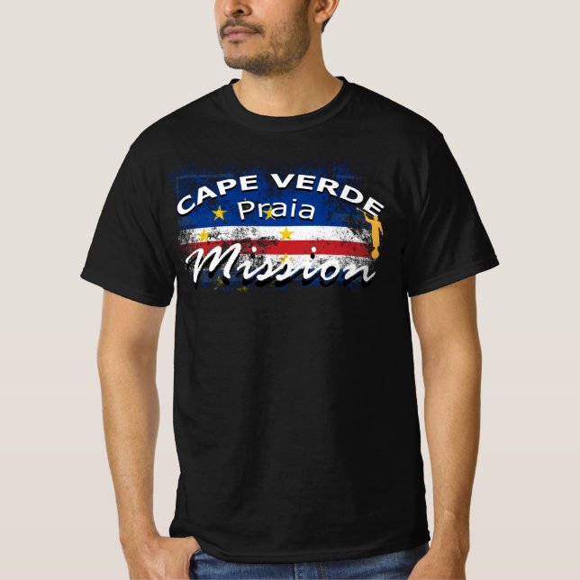 Camiseta Misión Praia Mormon LDS de Cabo Verde (Anverso)