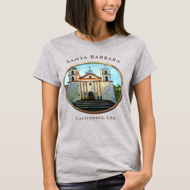 Camiseta Misión Santa Barbara, CA T-Shirt (Anverso)