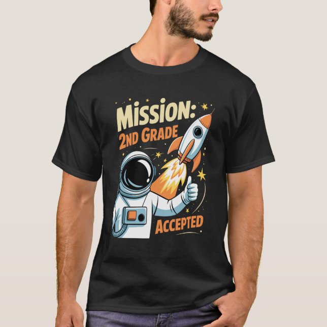 Camiseta Misión Segundo Grado 2do aceptado Astronauta De vu (Anverso)