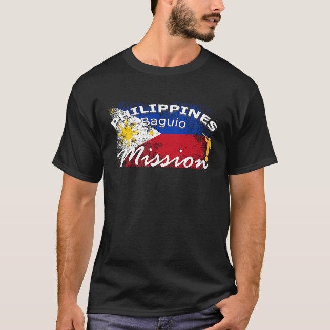 Camiseta Misionero de la misión Baguio Mormon LDS de Filipi (Anverso)