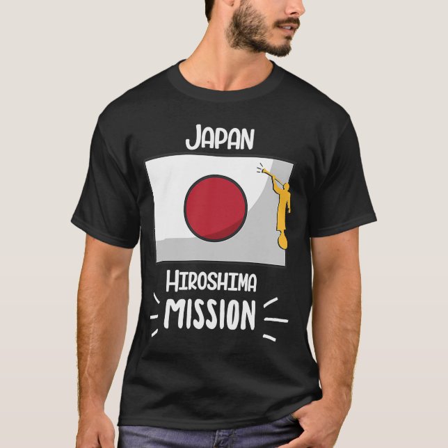 Camiseta Misionero de la misión de Hiroshima Mormon LDS (Anverso)