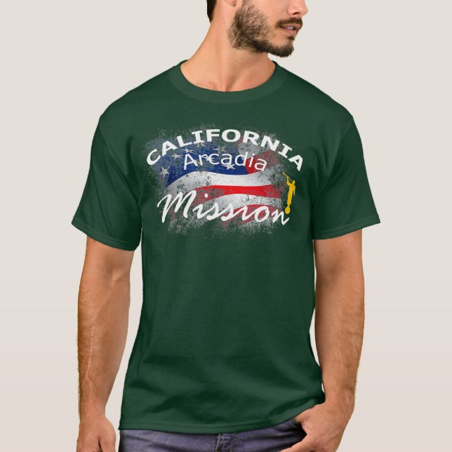 Camiseta Misionero de la Misión LDS Arcadia Mormon de Calif (Anverso)