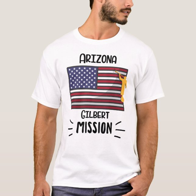 Camiseta Misionero de la Misión LDS de Arizona Gilbert Morm (Anverso)