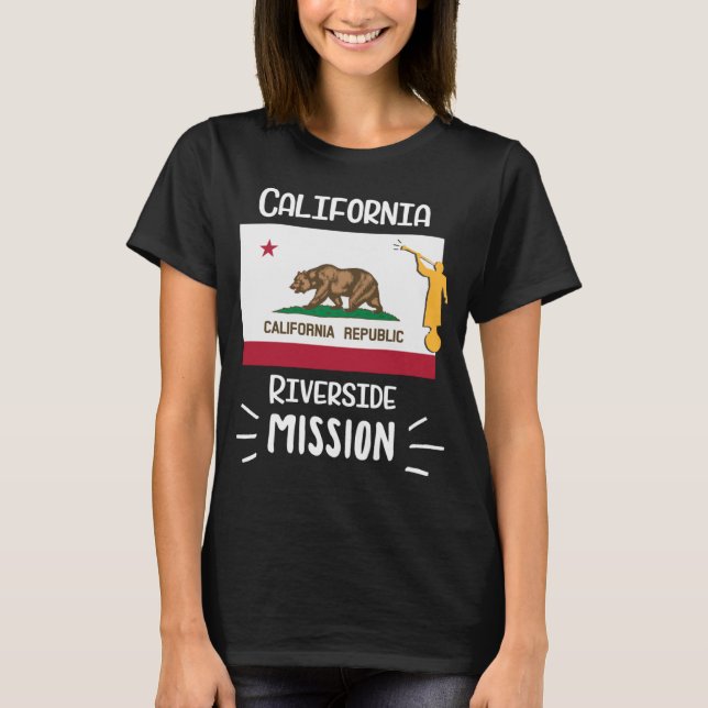 Camiseta Misionero de la Misión LDS de California Riverside (Anverso)