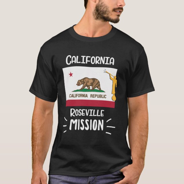 Camiseta Misionero de la misión LDS de California Roseville (Anverso)