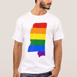 Camiseta Misisipi LGBT, mapa de la bandera de los Estados U