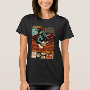Camiseta Miskatonic Cthulhu Great Rock Cosmic Horror Metali