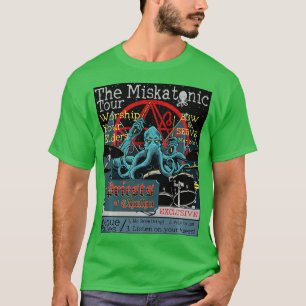 Camiseta Miskatonic nuestro Cthulhu Drummer Rock Concerror