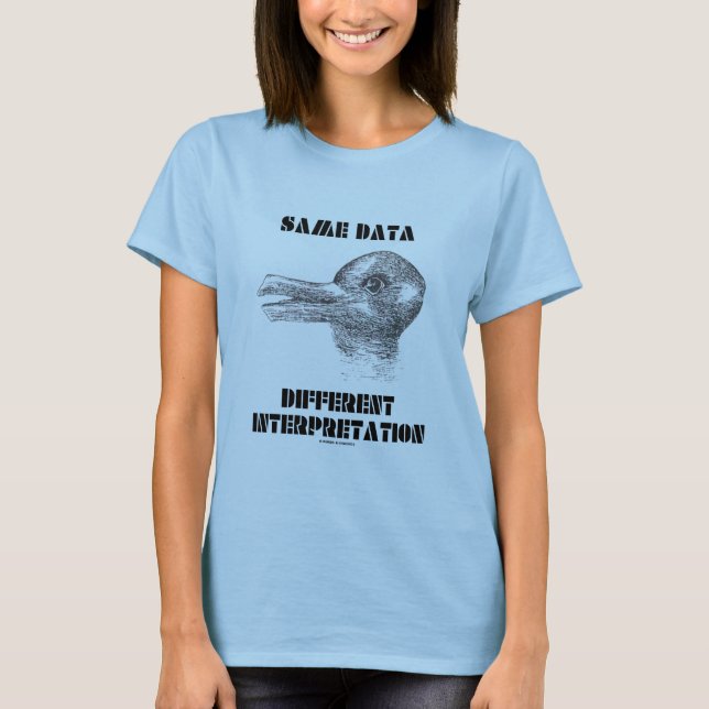 Camiseta Misma Interpretación de Datos Diferentes (Conejo P (Anverso)