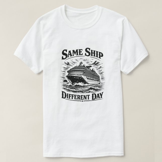 Camiseta Mismo Barco Diferente Día (Diseño del anverso)