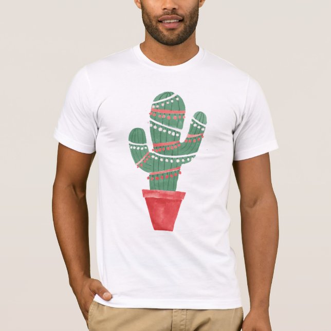 Camiseta Mismo un árbol de navidad del cactus (Anverso)